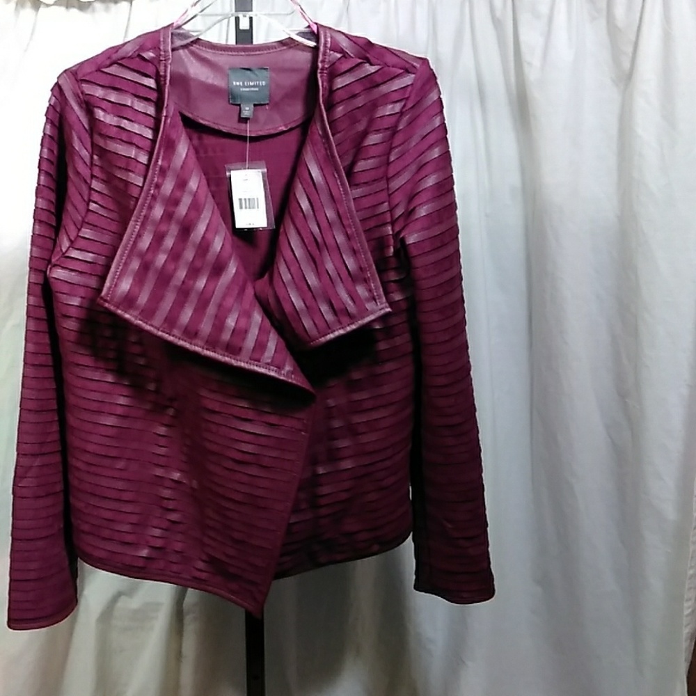The Limited Moto Jacket Oxblood Wineberry Size M NWT